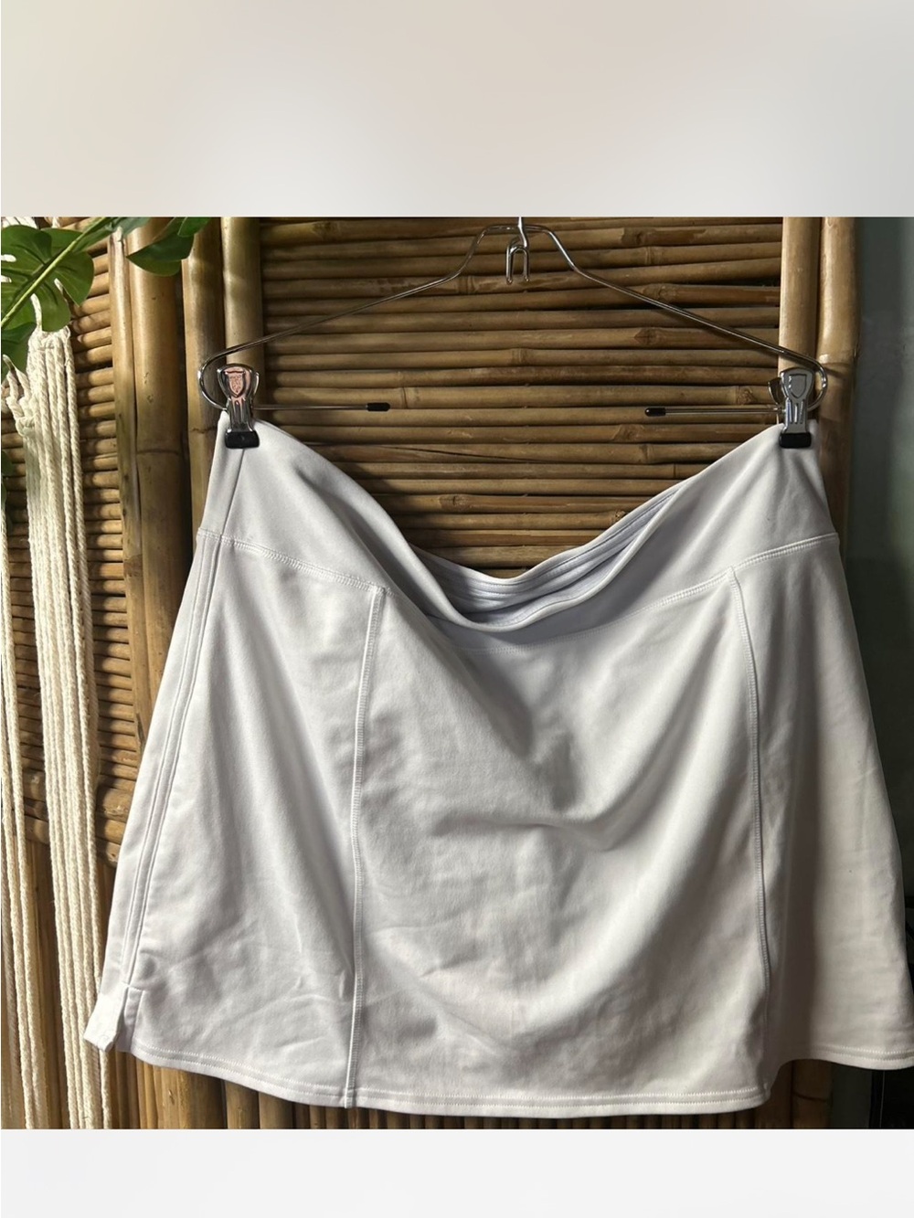 adidas White Midi Skirt with Soft A-Line Silhouette